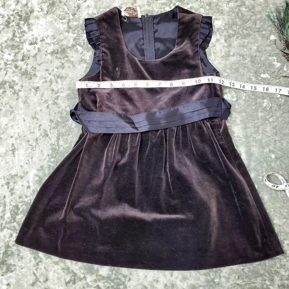 Christian Dior Dark Brown Velvet Vintage Dress‎